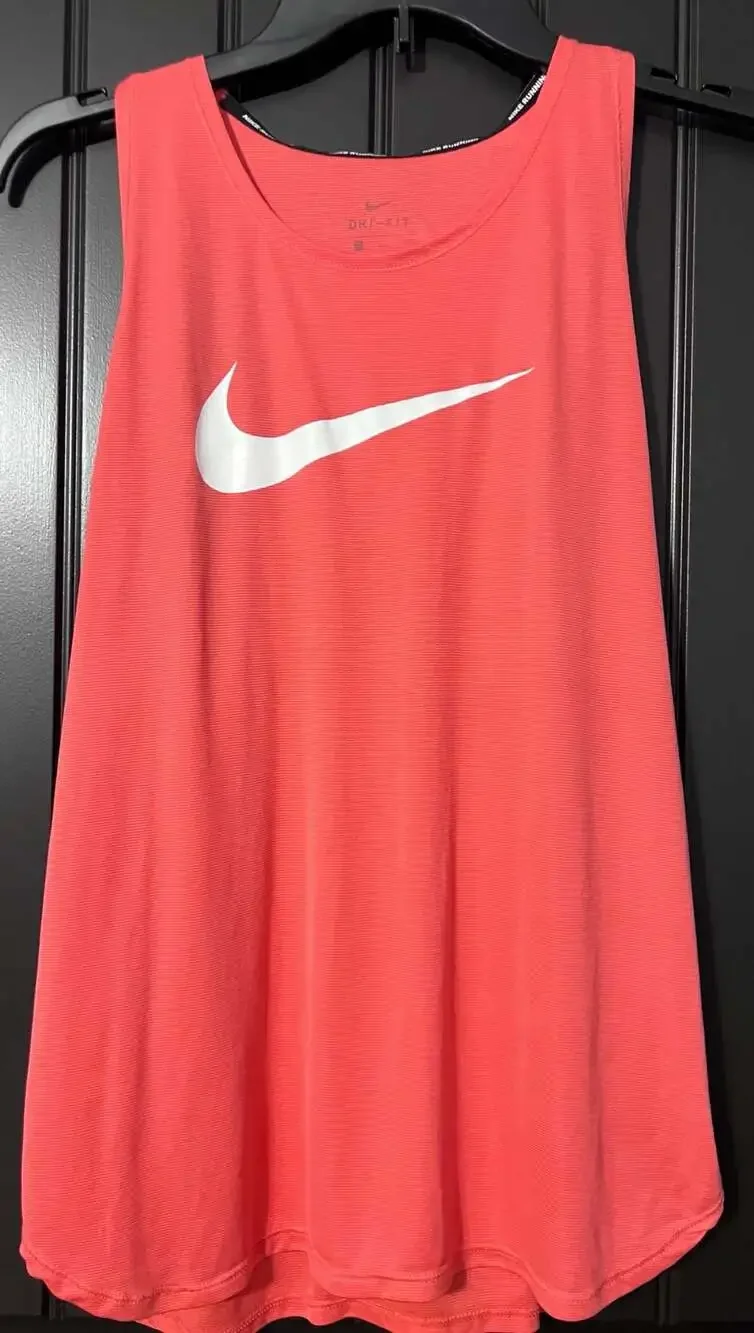 Nike Dri-FIT Swoosh Running Tank Top Pink Women's Size M